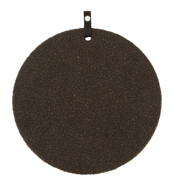 Prikbord bouclé dark chocolate d.60cm