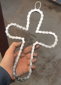 Welded Cross Chain Art Decor
