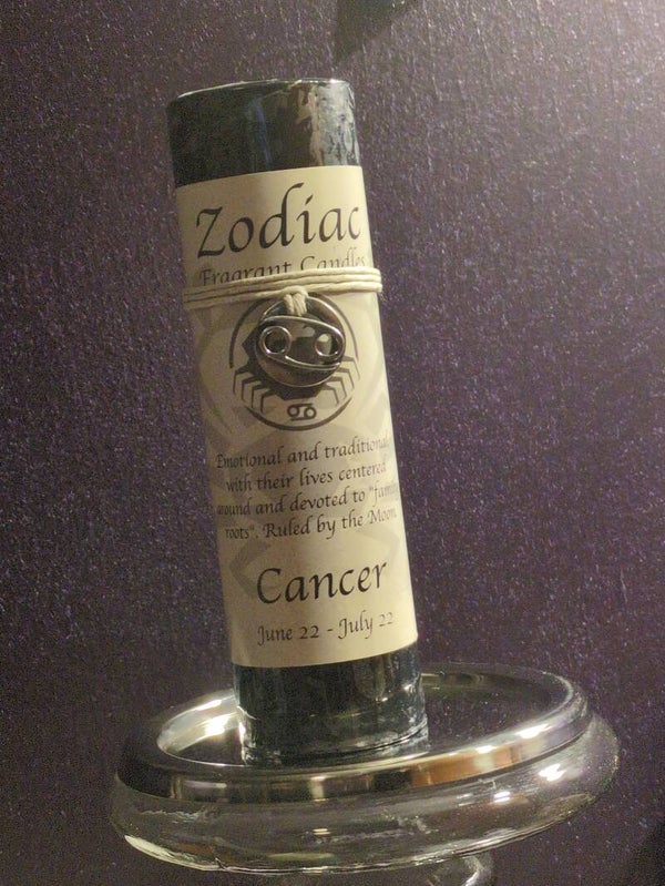 Cancer Zodiac Pendant Candle