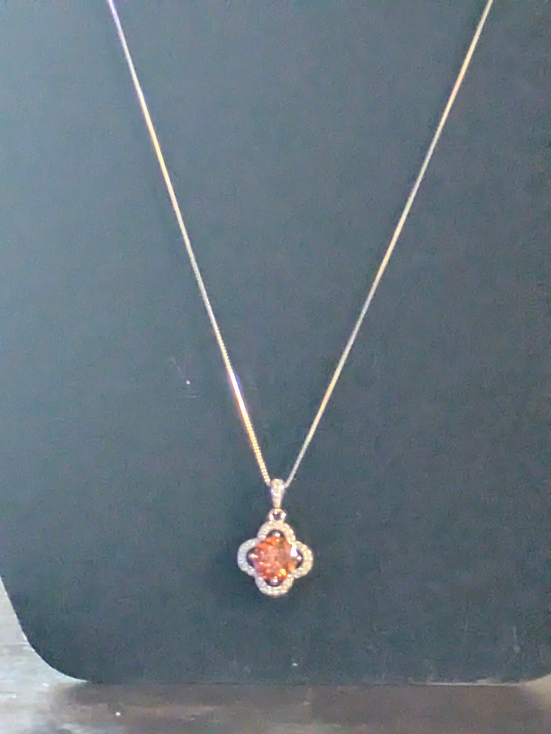 Denise Sterling Silver Moissanite Necklace 18 Inches