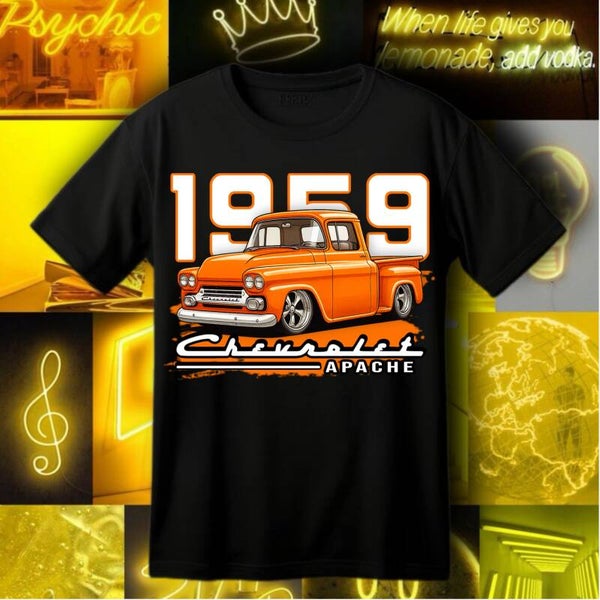 Chevy Apache Truck Tshirt, Vintage Car Tee, Classic Vehicle Shirt, Retro Pickup Top, Unisex Graphic Tee