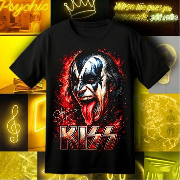 Gene Simmons Kiss Tee Vintage Style Rock Band