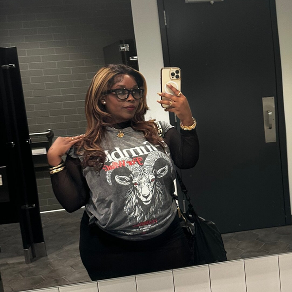CUSTOM HUMBLE FOR WHAT? GREY TEE + RED LETTERS
