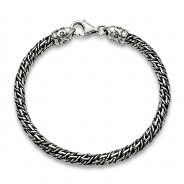 Bracciale maschile con maglia tubolare