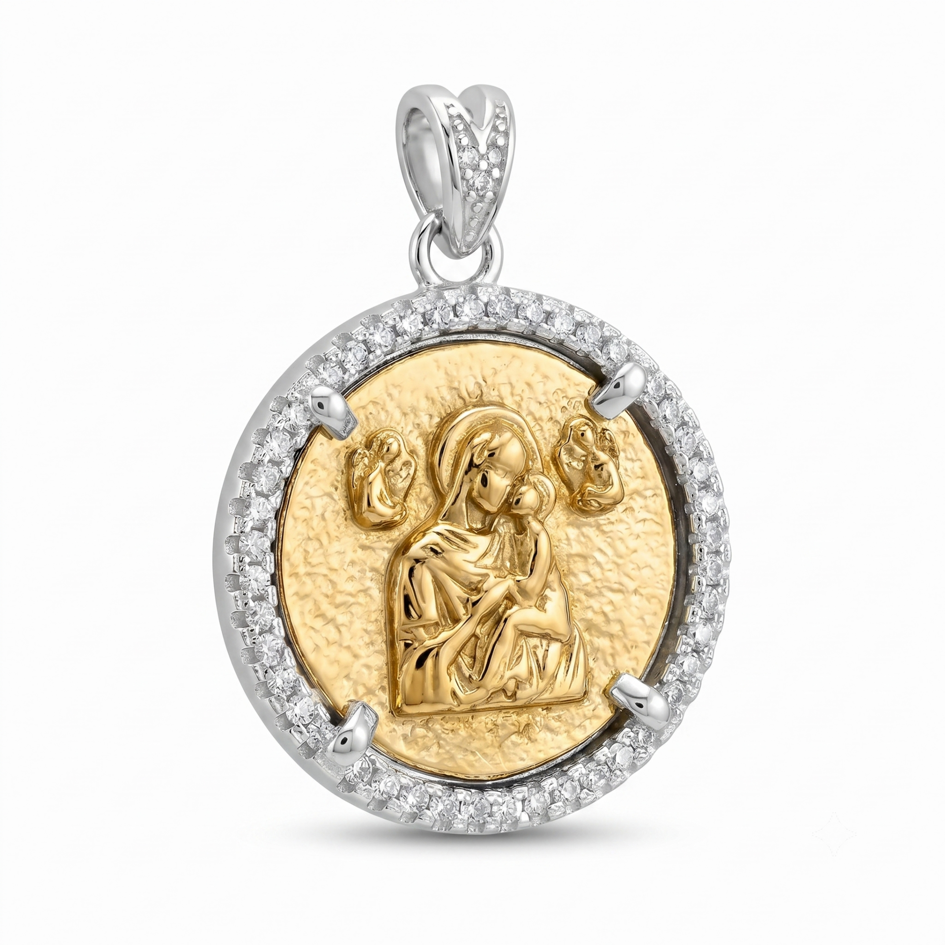 Ciondolo con Madonna Greca Dorata