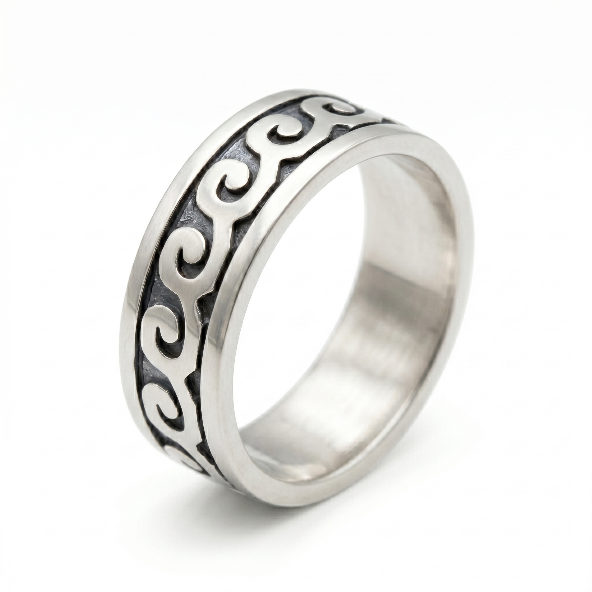 Anello Fascia Larga con decorazione