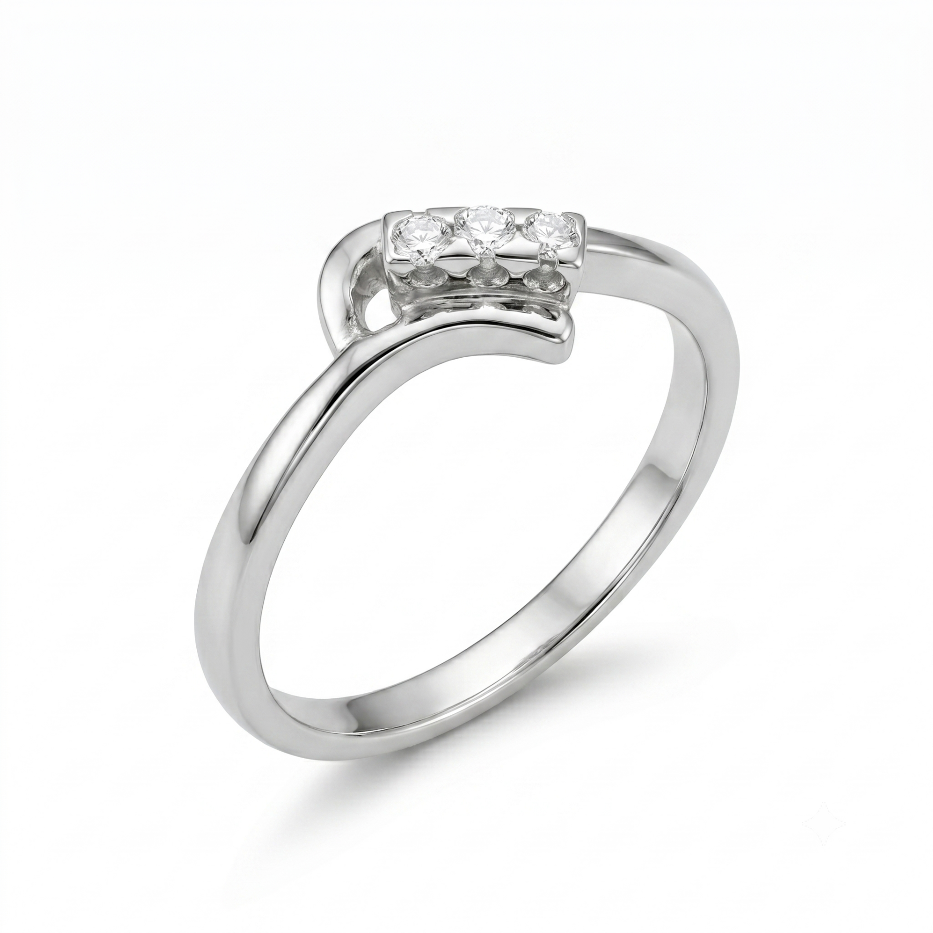 Anello in oro bianco con diamanti