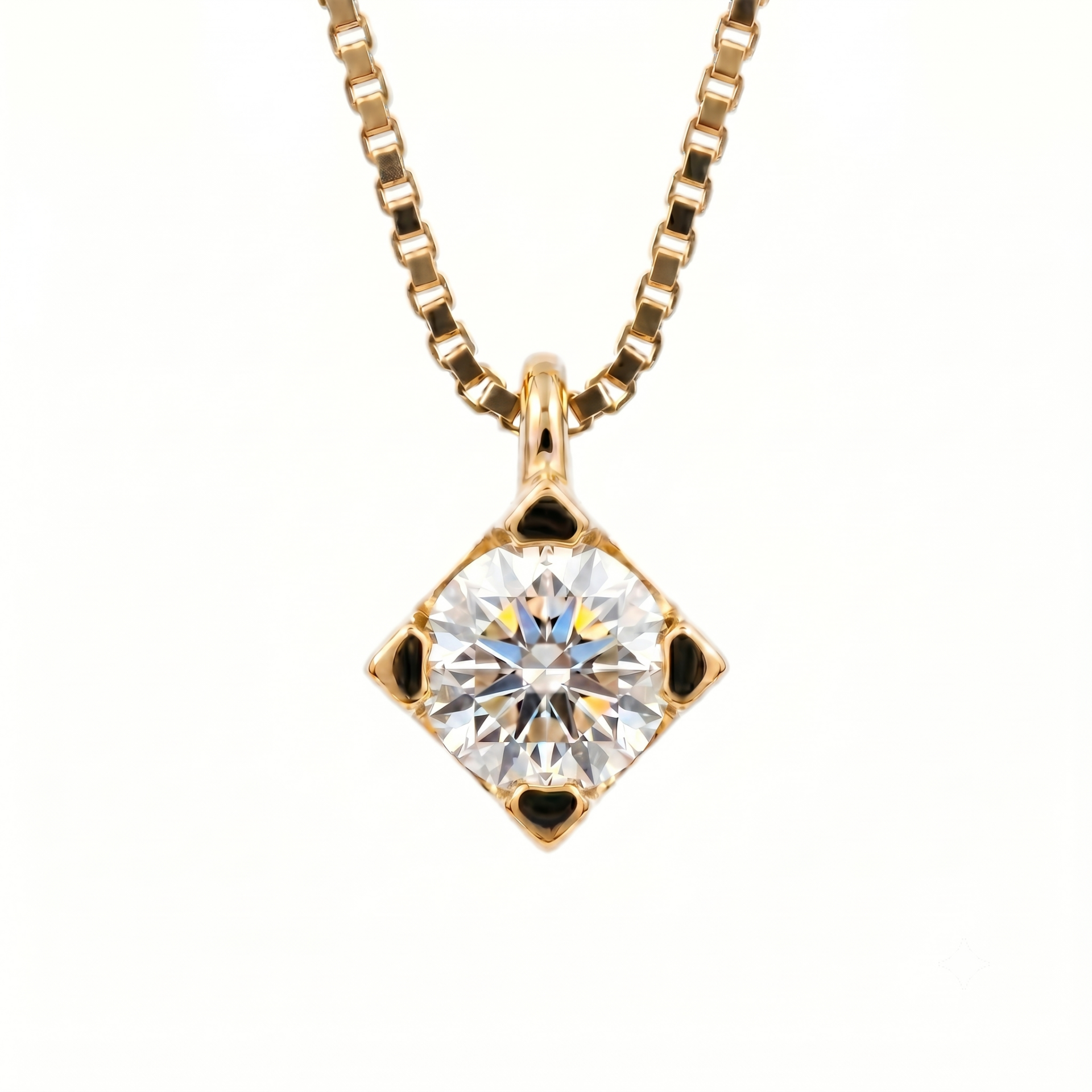 Collierino con diamante punto luce