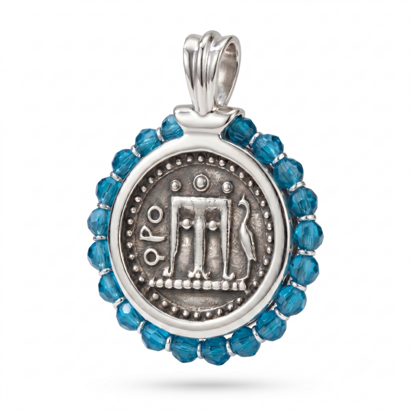 Ciondolo con Statere e Swarovski