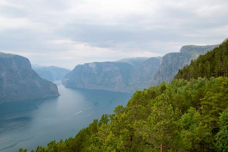 Vue sur Aurlandsfjord depuis Stegastein