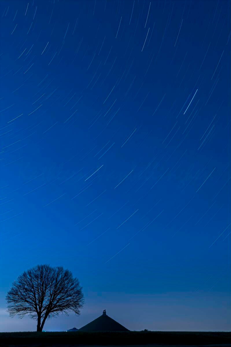 Filé d&#039;étoiles sur le champ de bataille