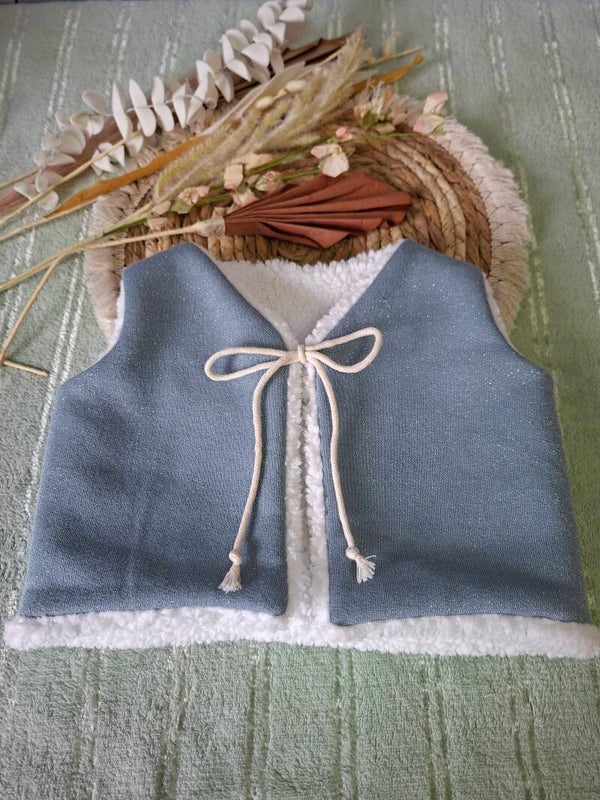 Gilet réversible Pailleté Ciel