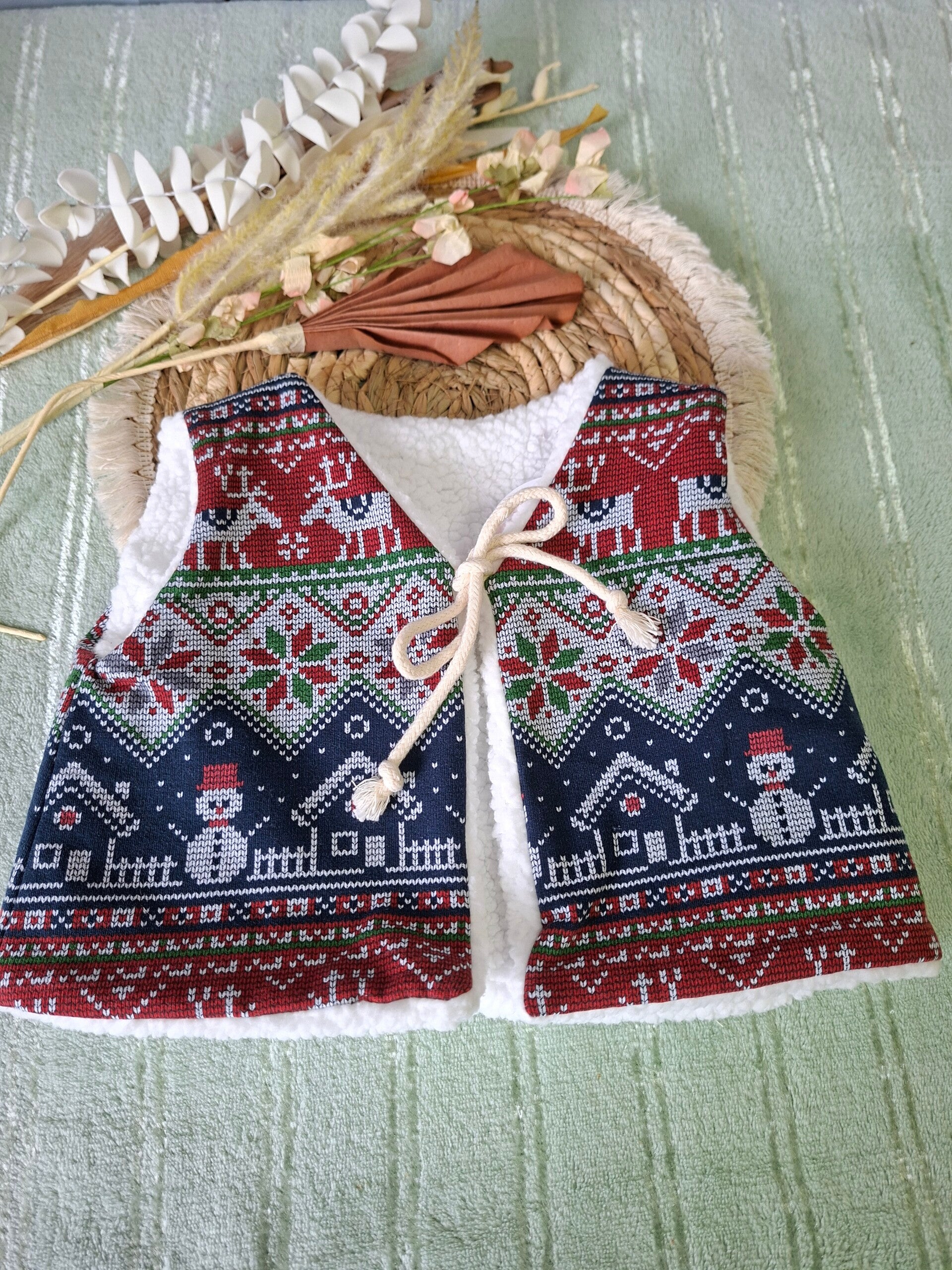 Gilet réversible Noël