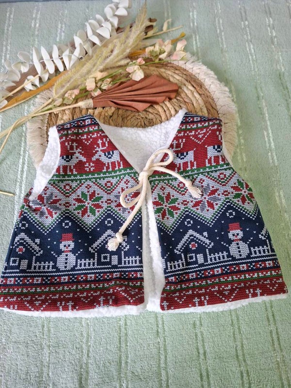 Gilet réversible Noël