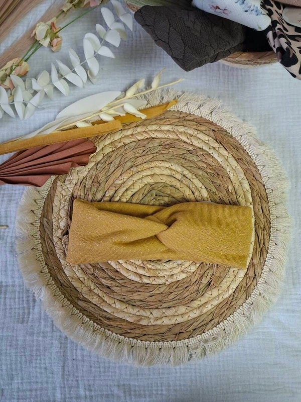 Bandeau - Pailleté moutarde