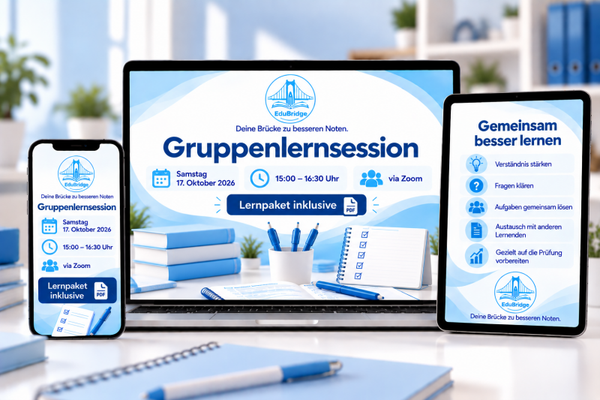 Gruppen Lernsession - 17.10.2026 ab 15:00 Uhr