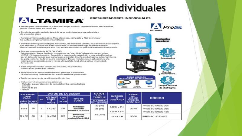 Presurizador para hidroneumatico | Albercas y bombas en monterrey