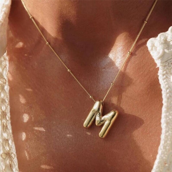 Large Initial Necklace