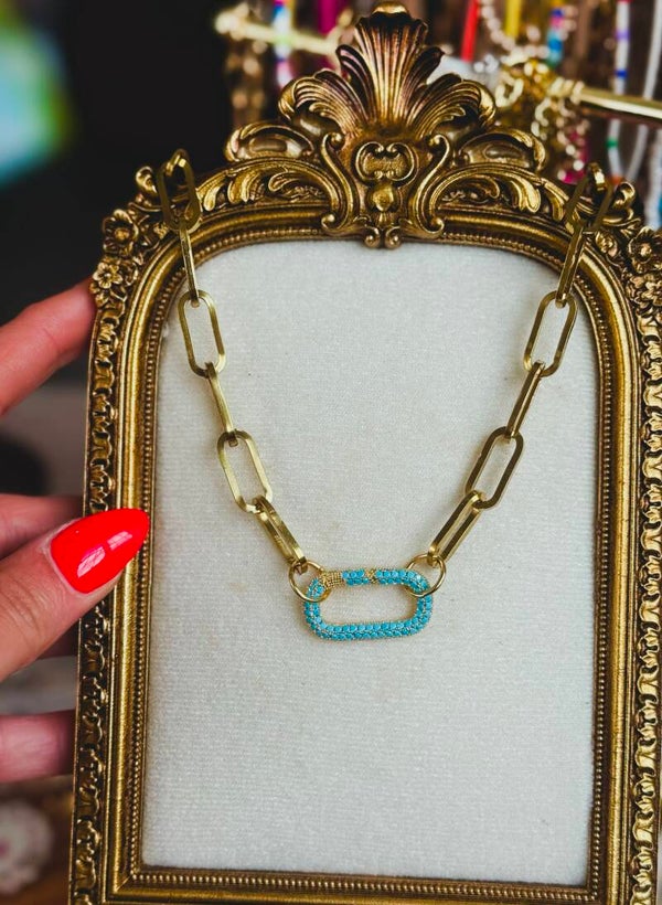 Turquoise clasp necklace