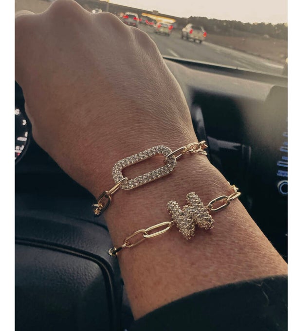 New diamond oval bracelet