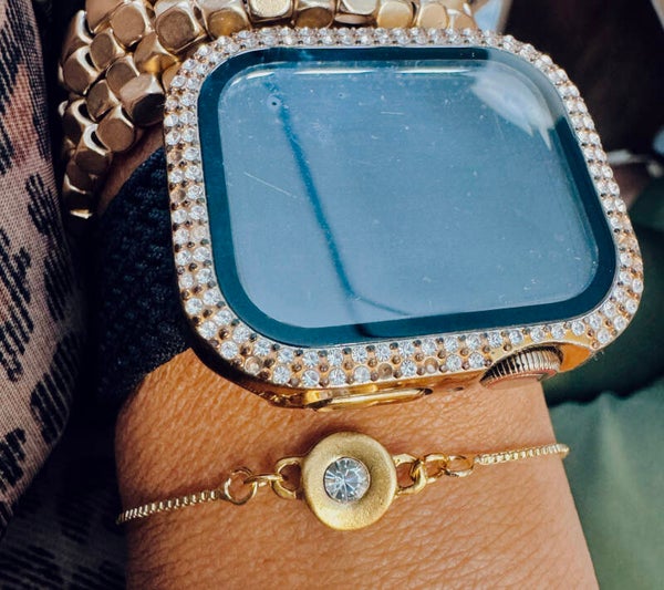 New diamond circle connector bracelet