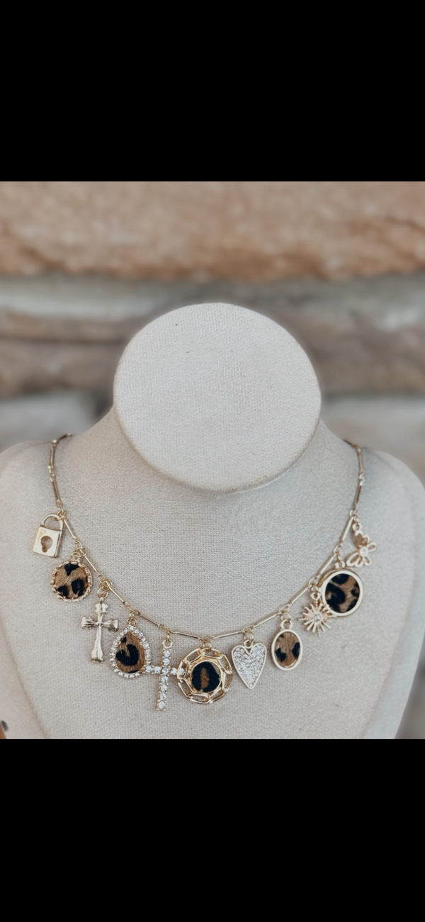 Cheetah print necklace