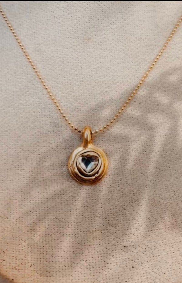 Heart diamond pendant necklace