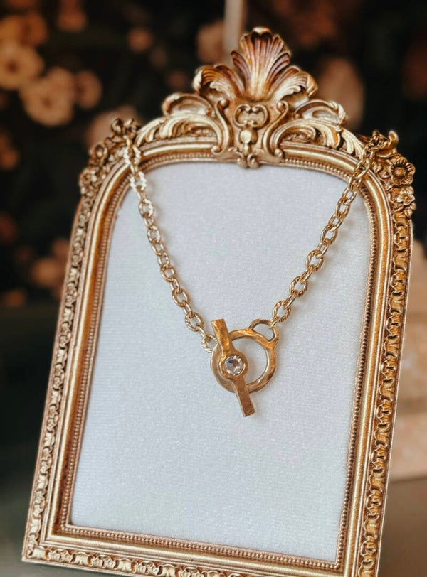 Diamond toggle necklace