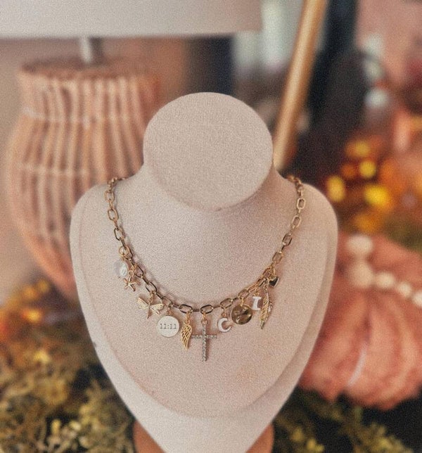 Custom initial Diamond Cross Necklace
