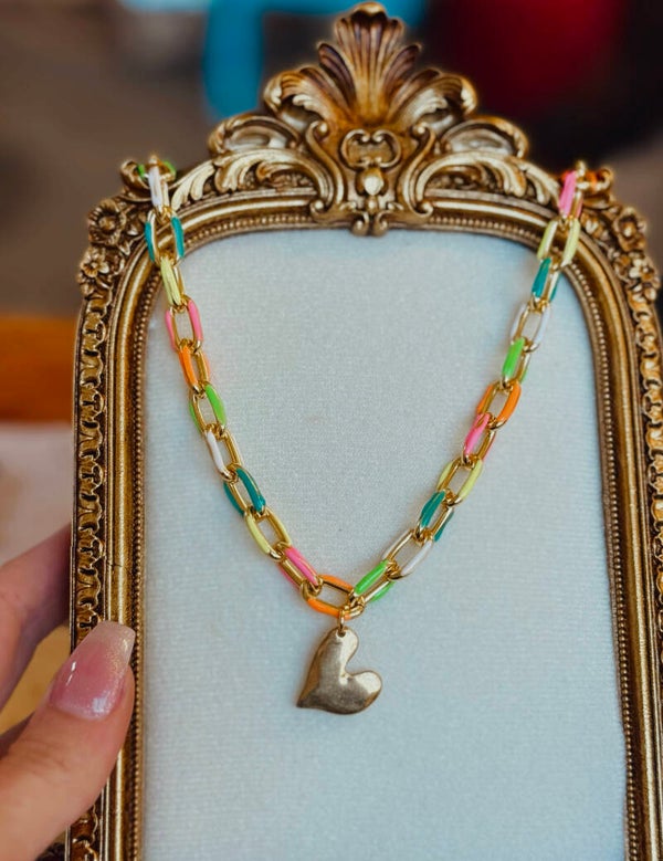 Heart colorful chain