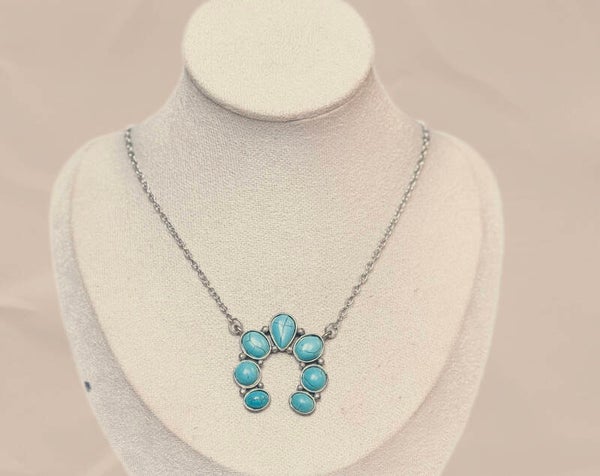Turquoise silver necklace