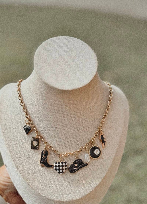 Checkered custom necklace