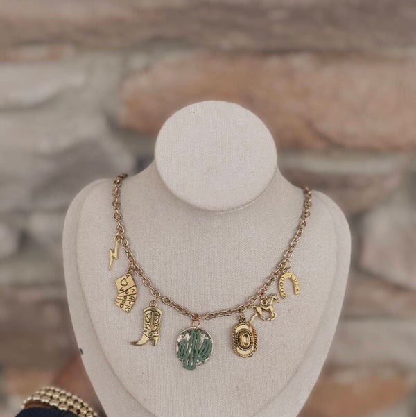 Western cactus necklace