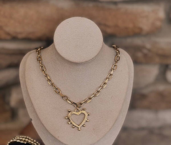 Single Heart Charm Necklace
