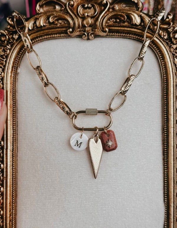New clasp initial necklace