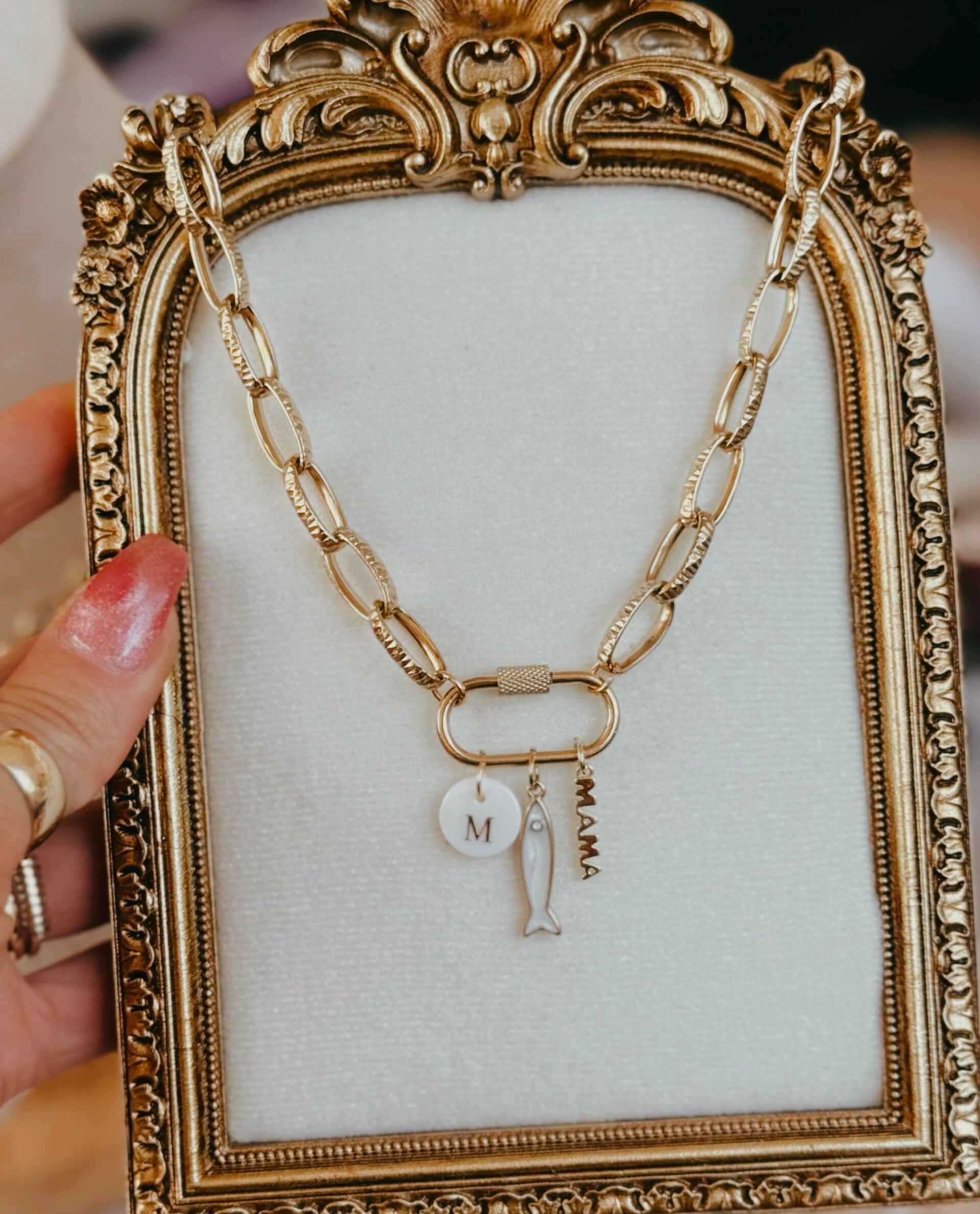 Mama fish necklace