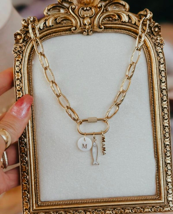 Mama fish necklace