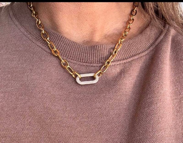 Diamond clasp necklace