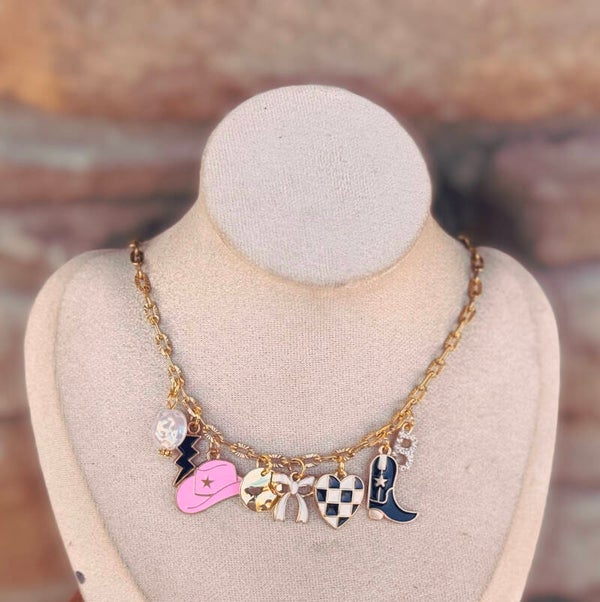 Western checkered necklace