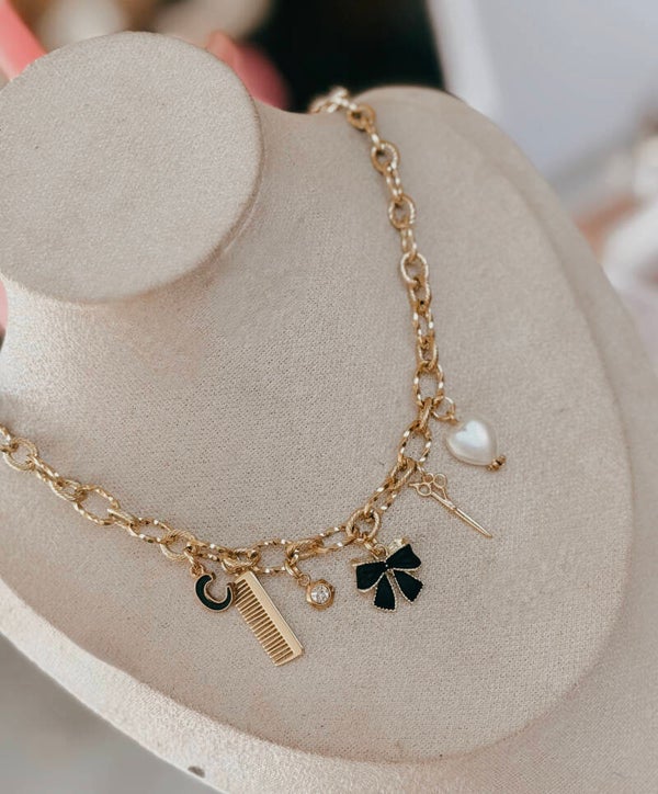 Hairdresser charm necklace