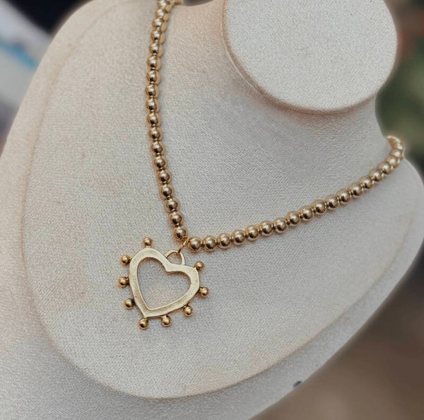Spike heart necklace