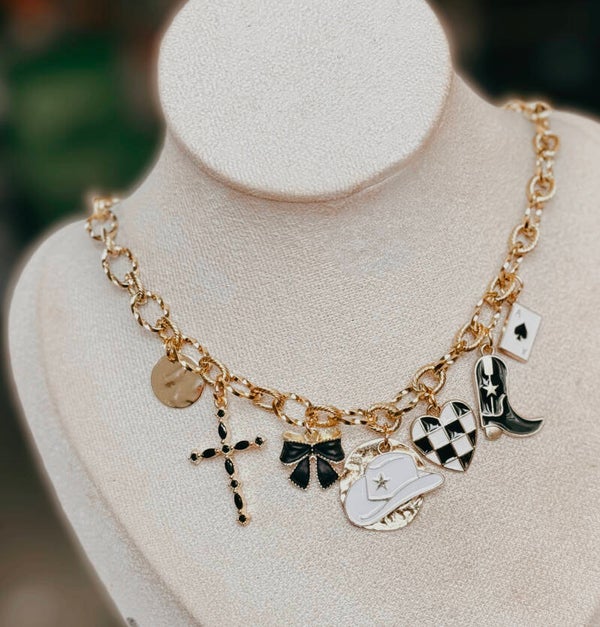 Western black and gold necklace