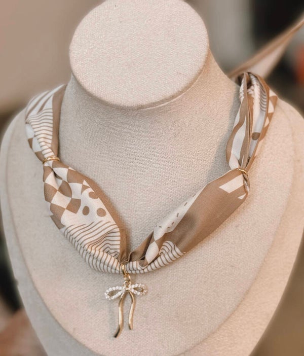 Bow scarf necklace