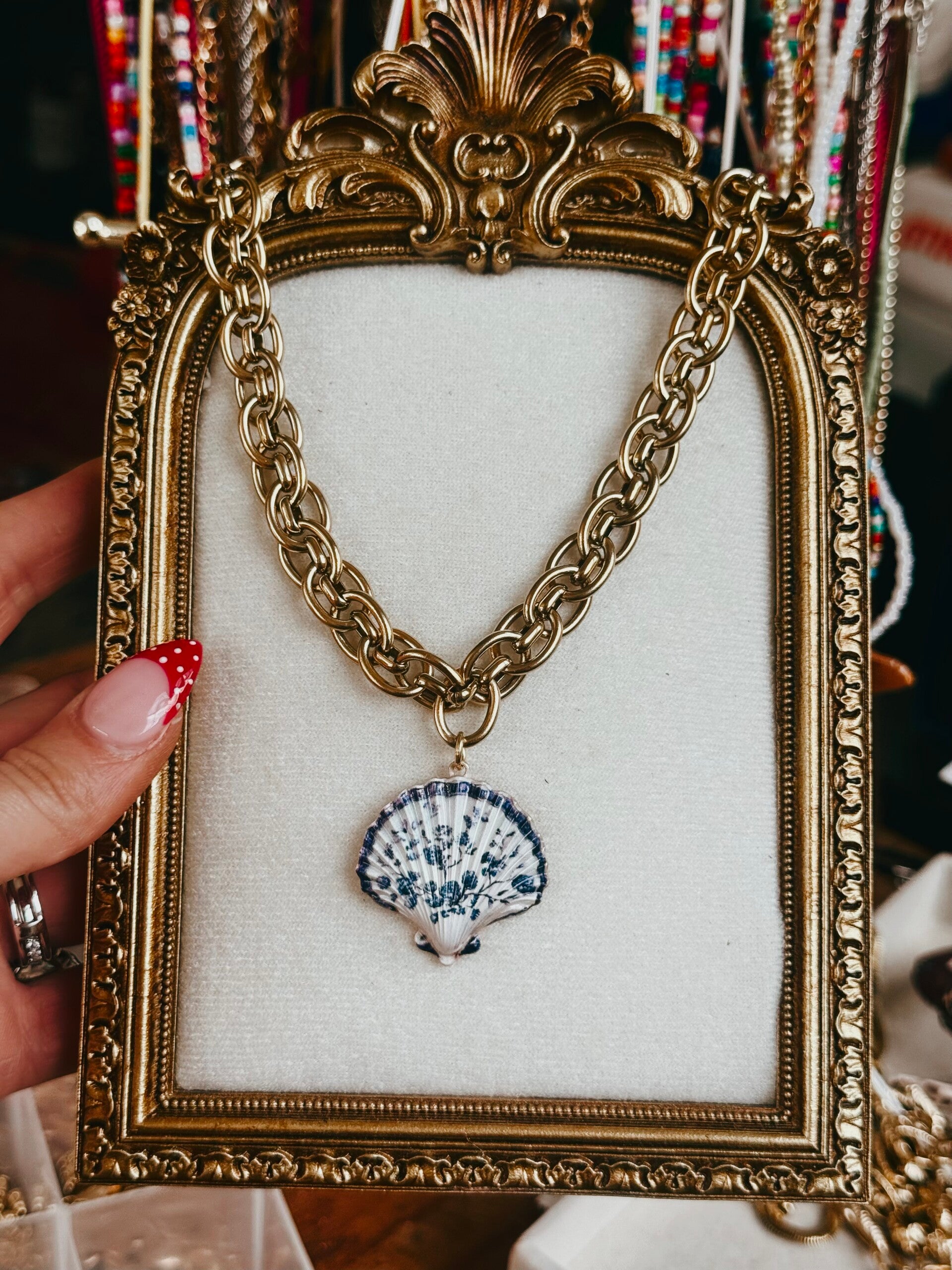 New shell charm necklace