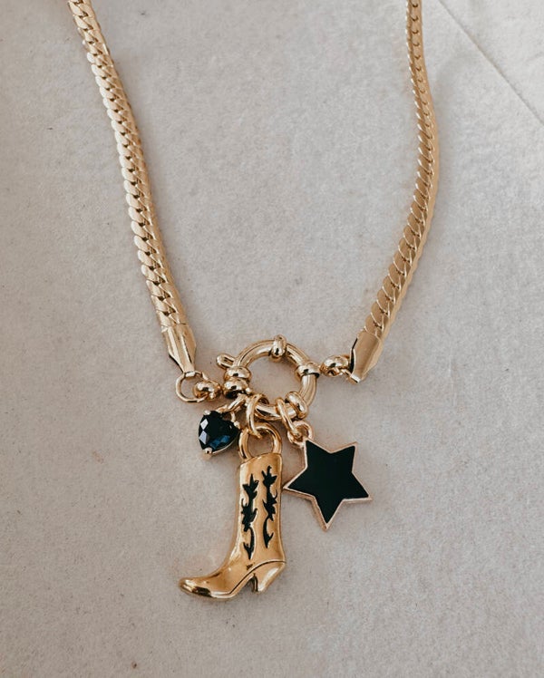 New black boot charm clasp