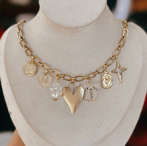New heart custom charm necklace