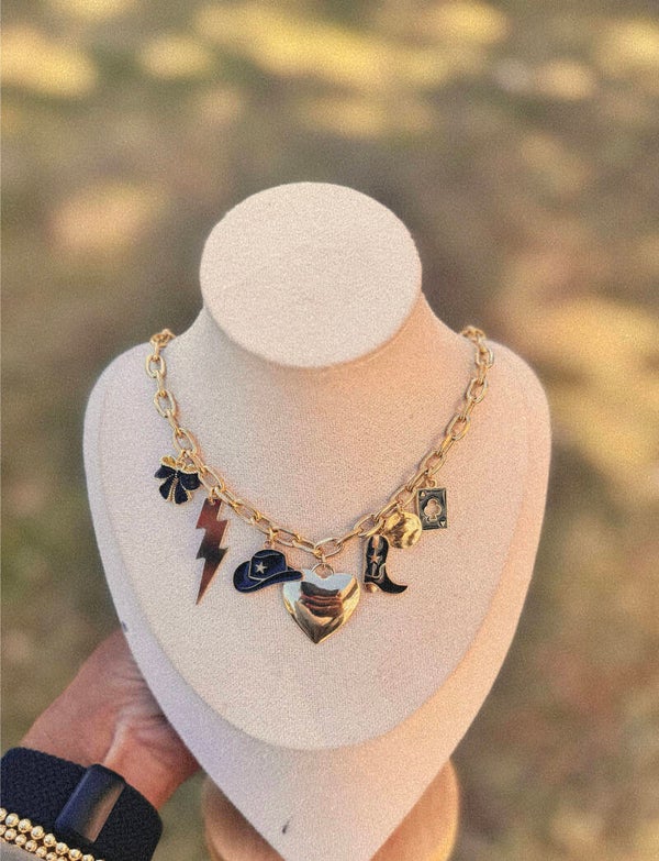 Western Black Charm Necklace