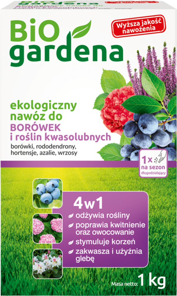 BIOgardena nawóz do borówek i roślin kwasolubnych 1kg