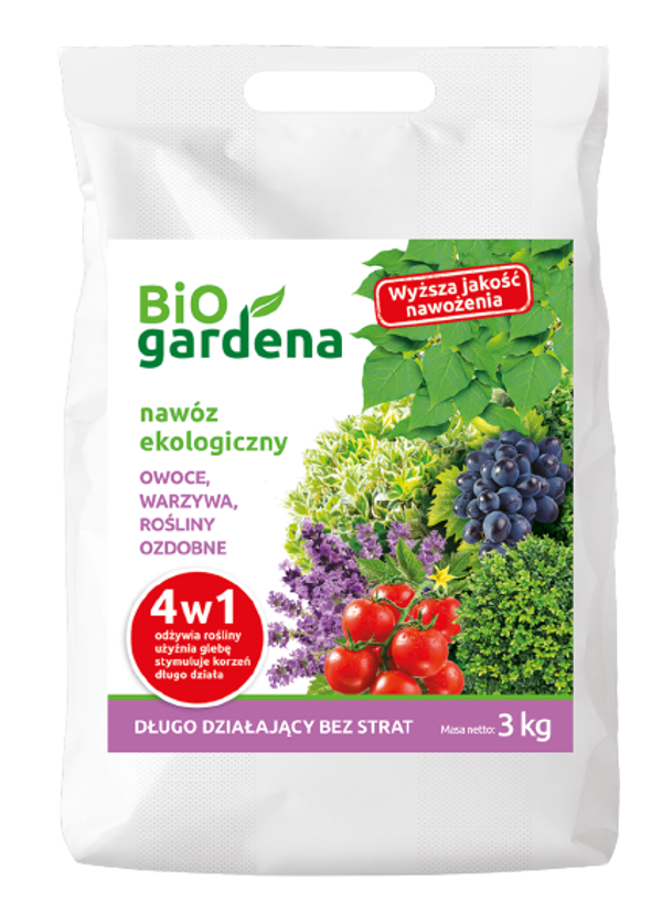 BIOgardena nawóz do owoców, warzyw, roślin ozdobnych 3kg