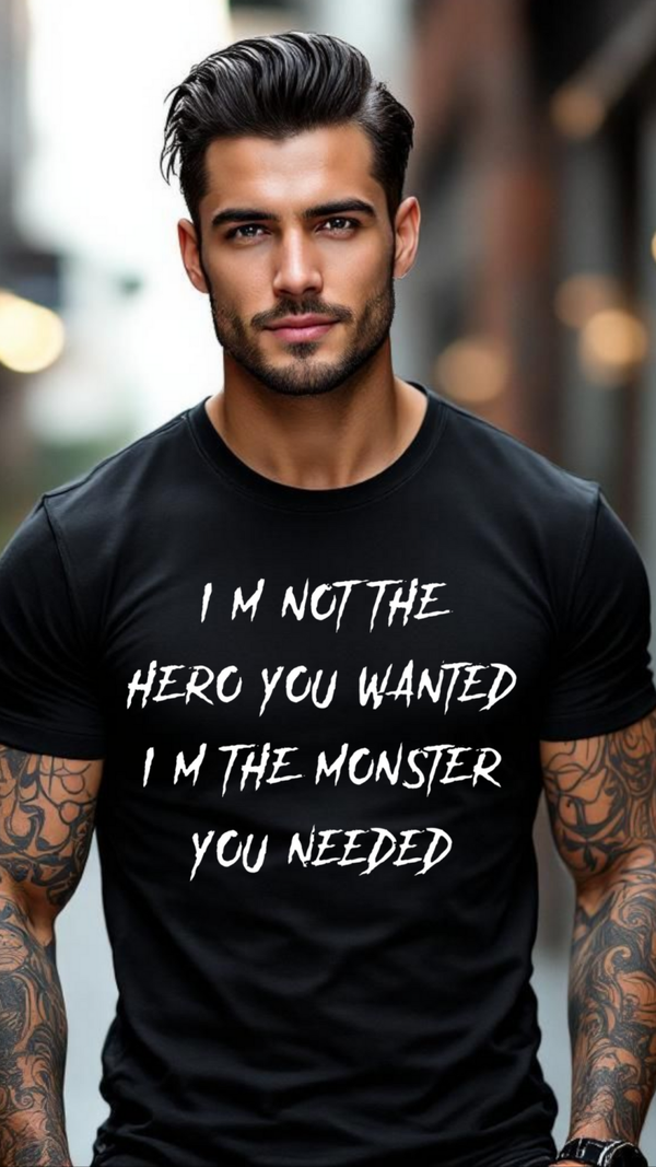 I'm not the hero you wanted I'm the monster you needed